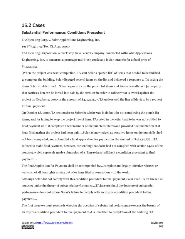 Business Law and the Legal Environment - Page 505